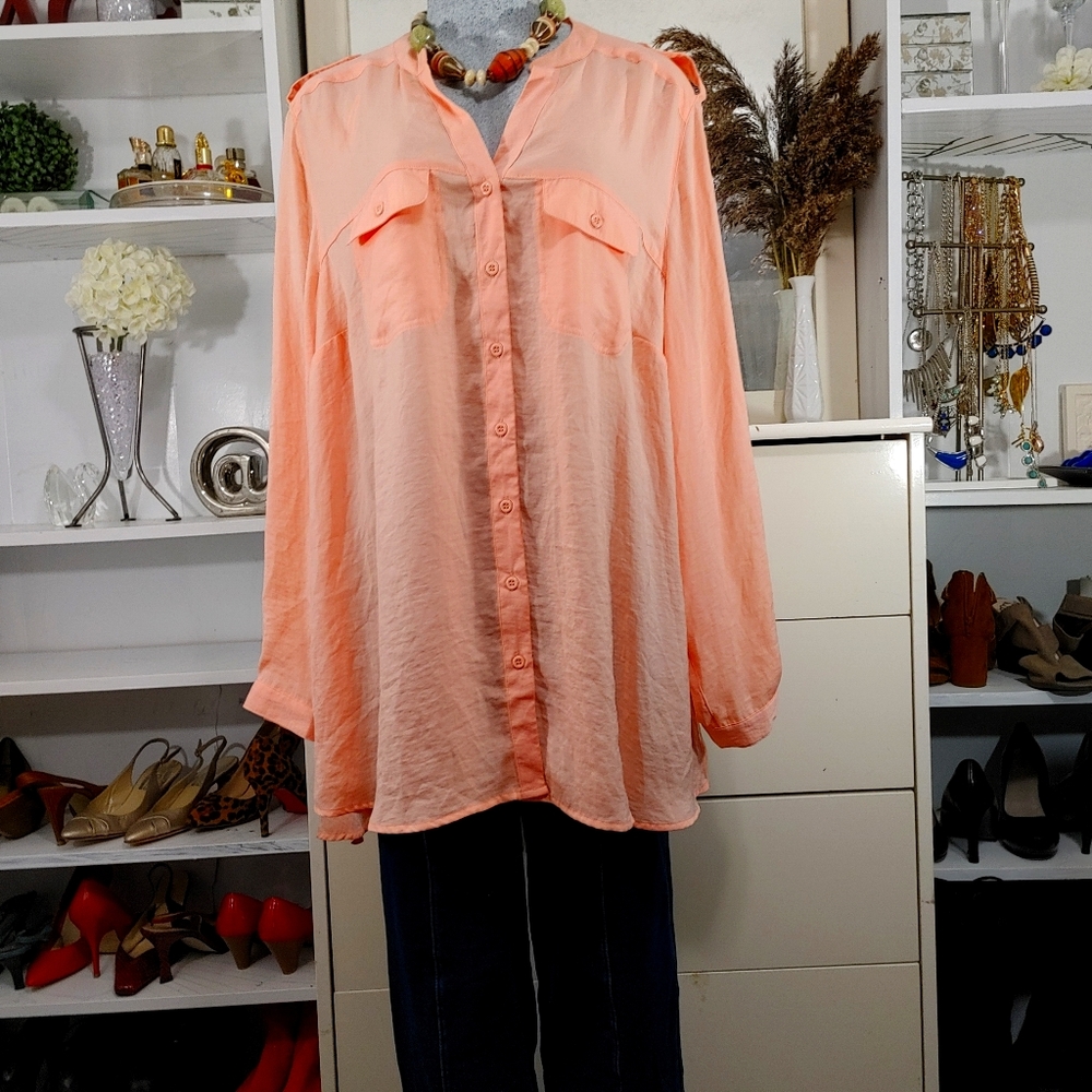 Michel Studio Hight/Low Blouse Size 18